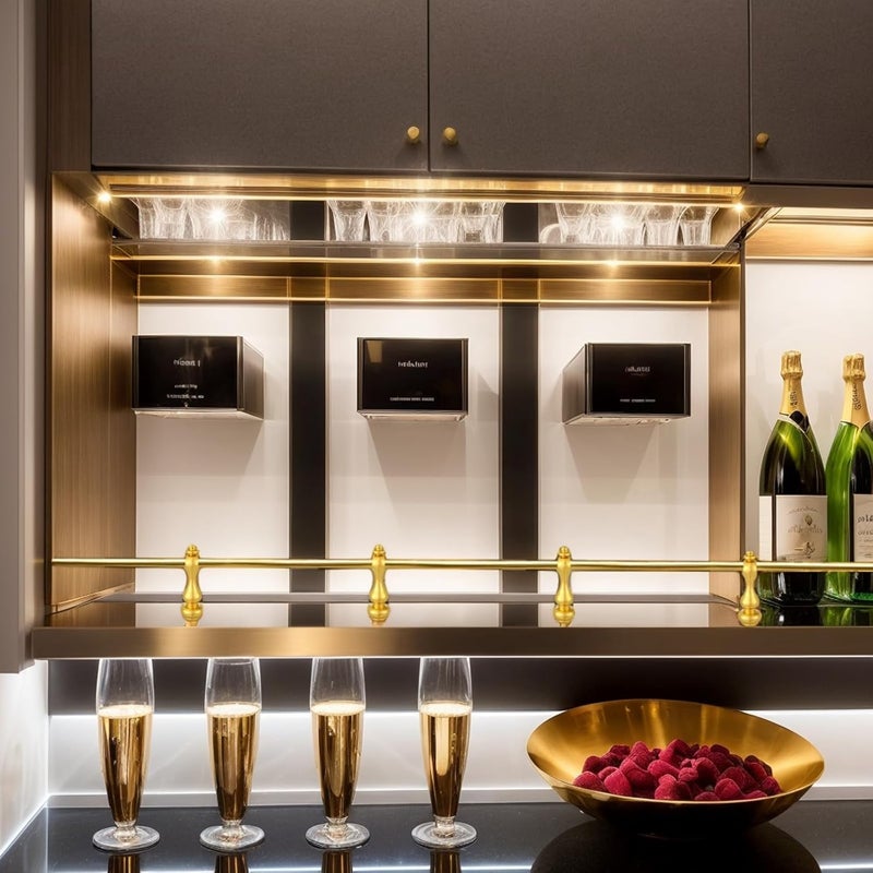 Wionin 10-Pack Golden Glass Railing Connectors – Iron Post Connectors with Screws for Furniture, Wine Cabinets, and Modern Decor | Elegant Design, Easy Installation, Universal Application - Image 5